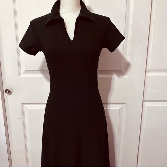 Vintage | Dress | Express Collared Jersey Dress - Picture 3 of 8